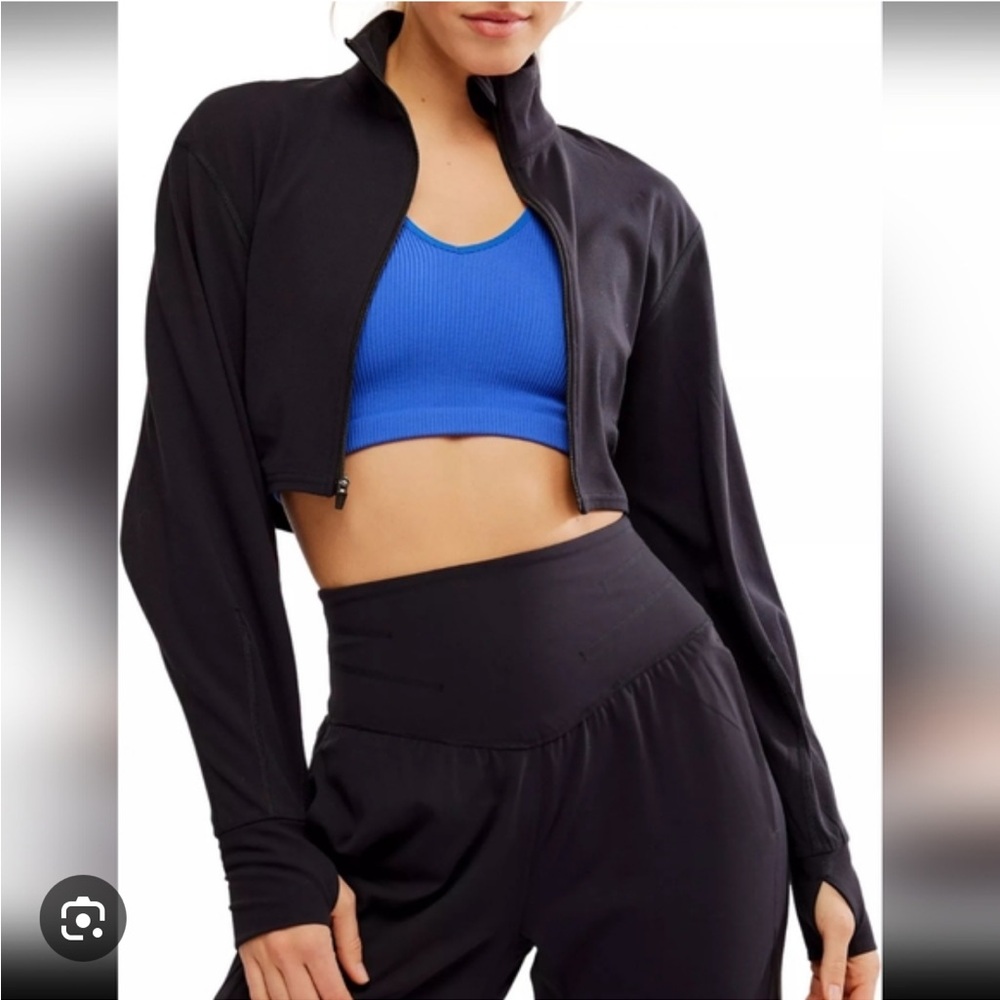 NWT Free People Movement size XS Never Better Cozy Black Jacket